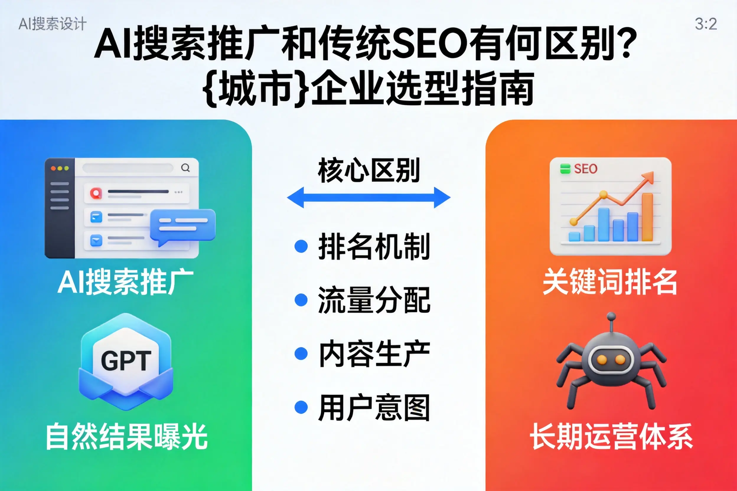 AI搜索推广和传统SEO有何区别？南京企业选型指南