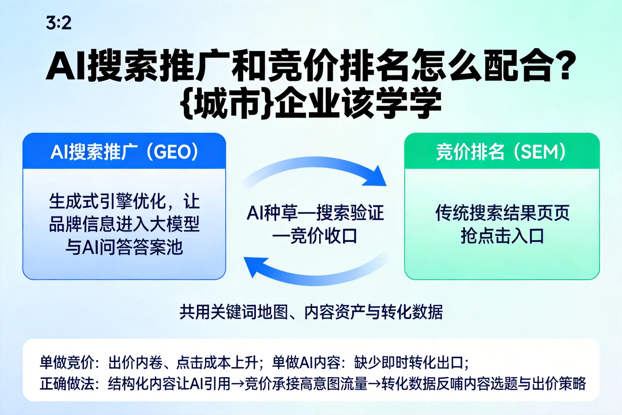 AI搜索推广和竞价排名怎么配合？南京企业该学学