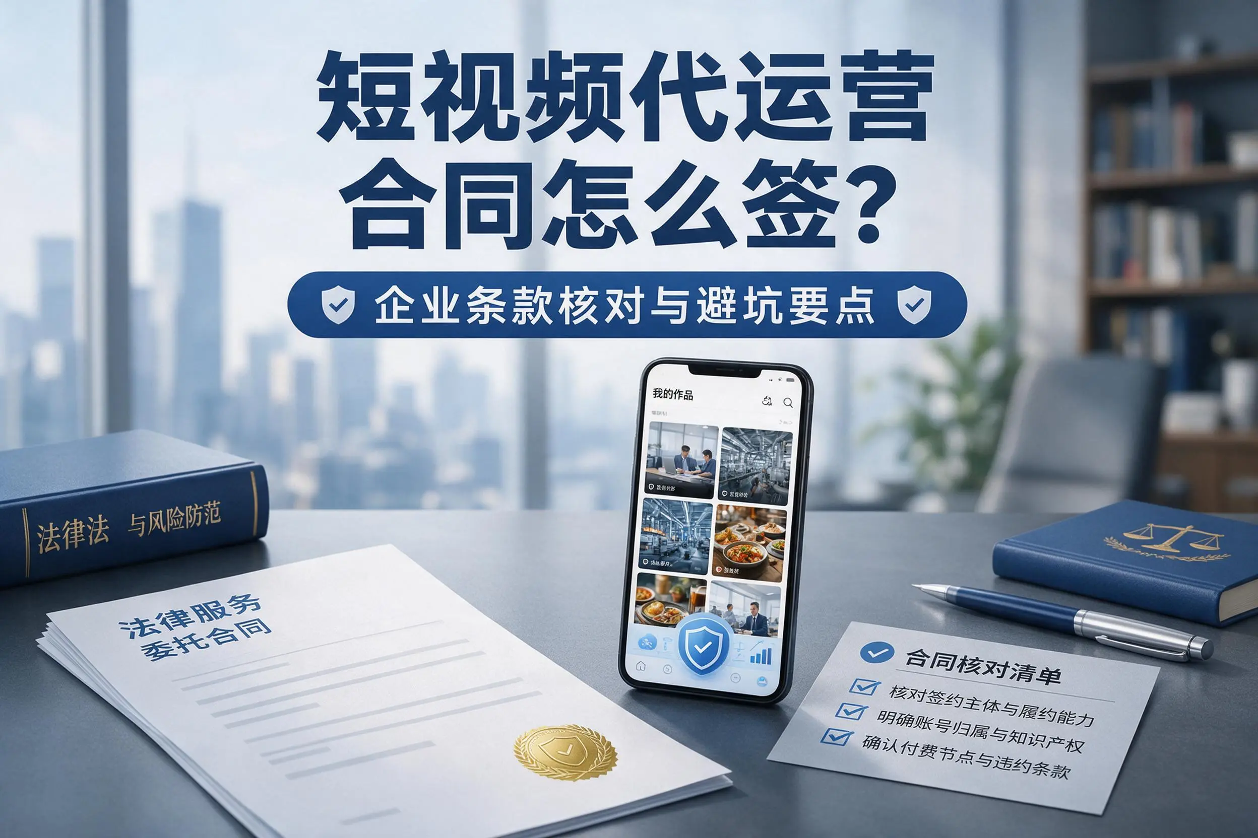 短视频代运营合同怎么签？南京企业条款核对与避坑要点