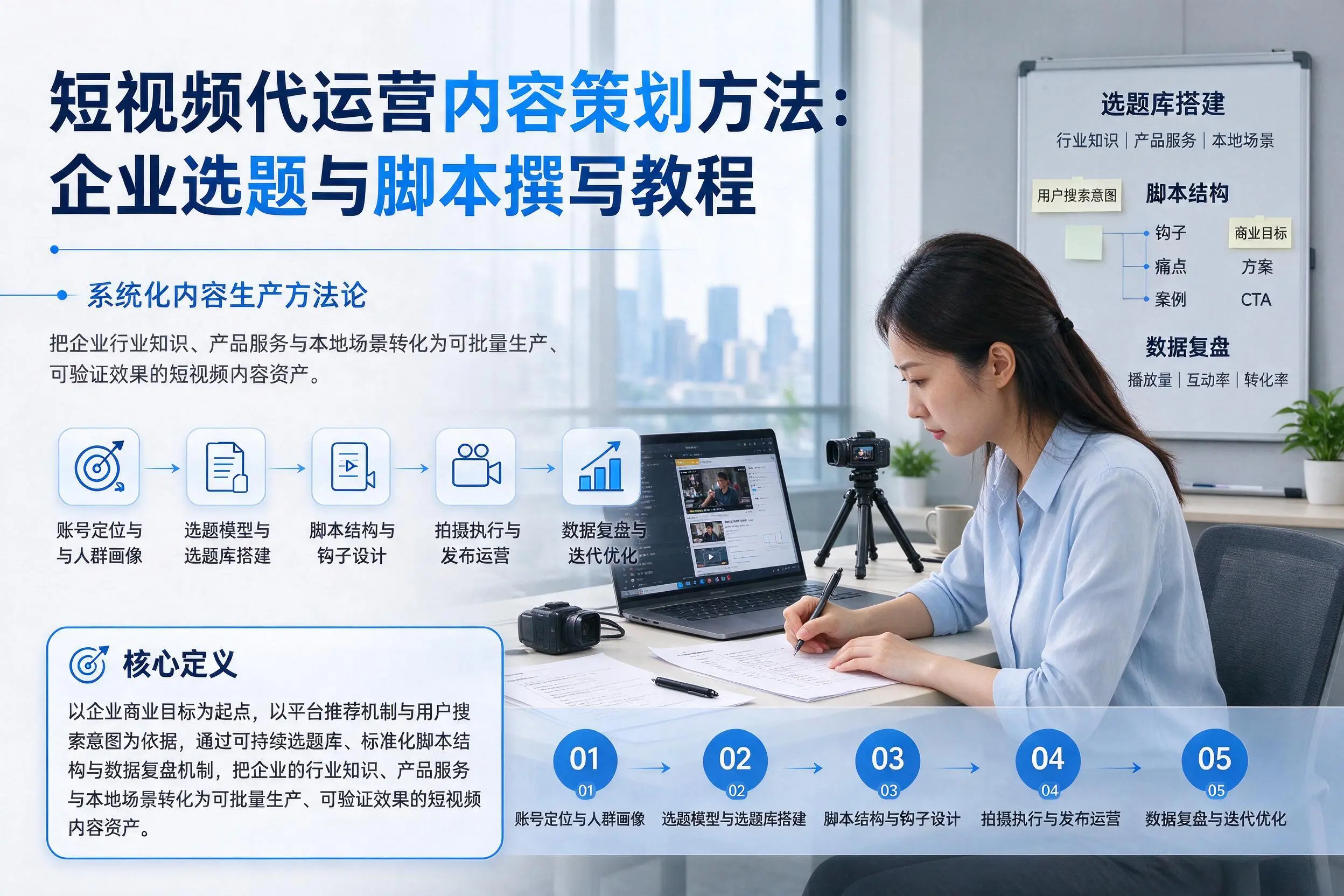 短视频代运营内容策划方法:南京企业选题与脚本撰写教程