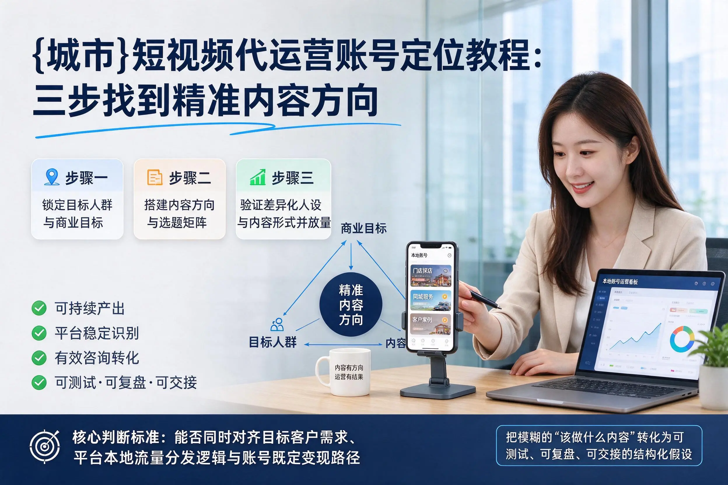 南京短视频代运营账号定位教程:三步找到精准内容方向