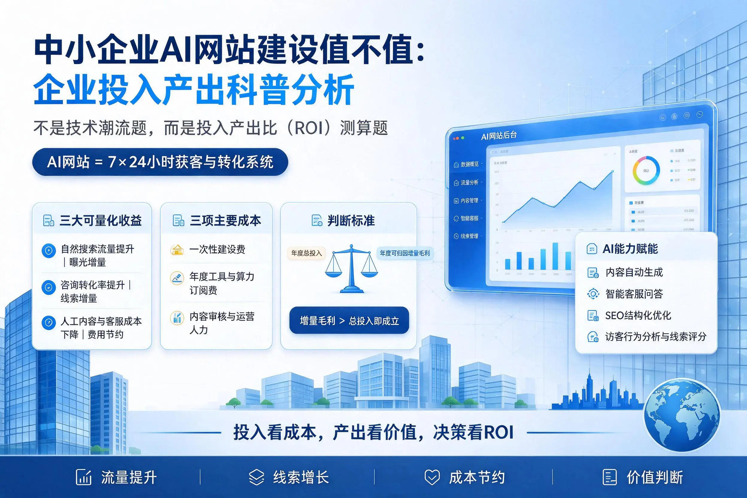中小企业AI网站建设值不值：南京企业投入产出科普分析