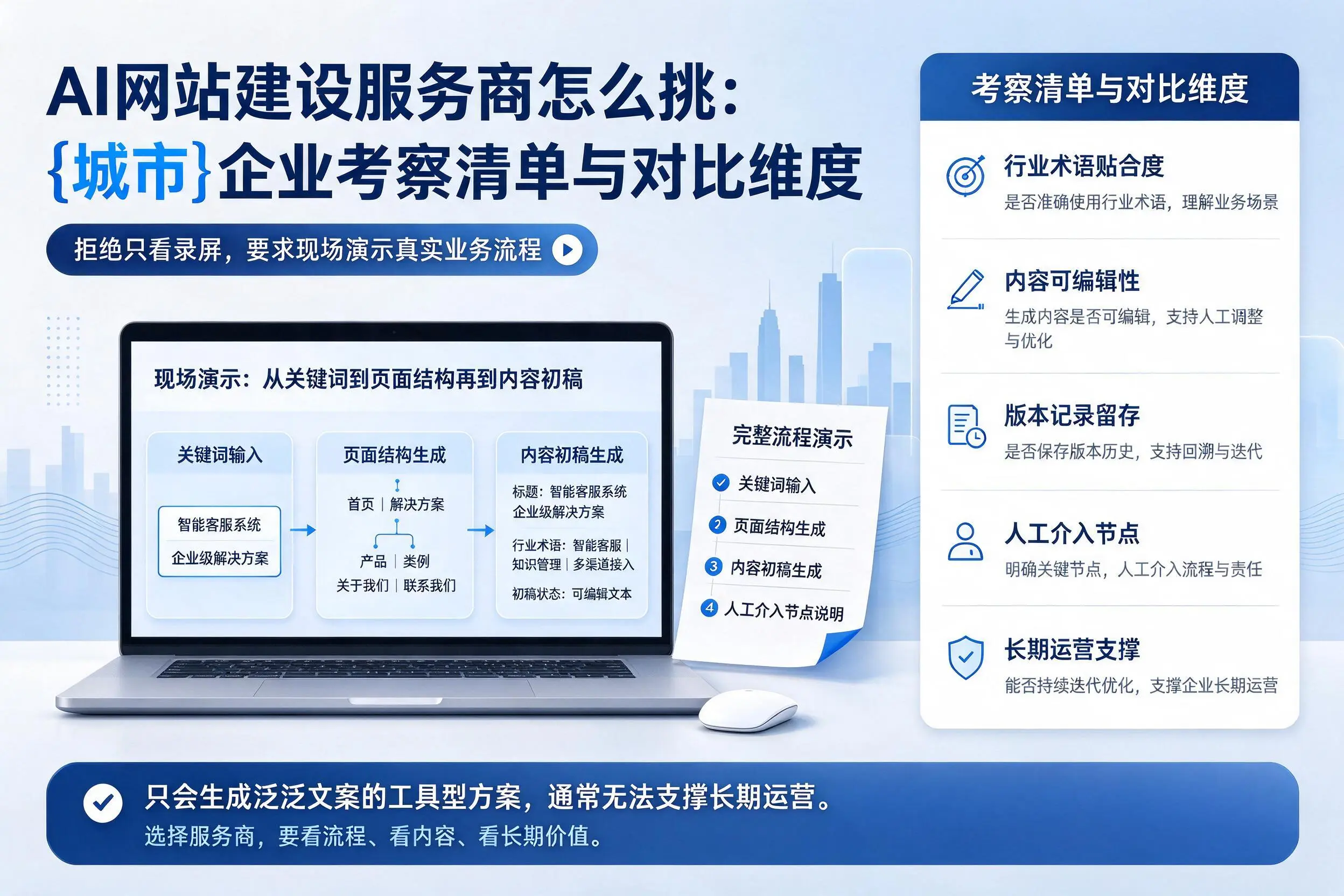 AI网站建设服务商怎么挑:南京企业考察清单与对比维度