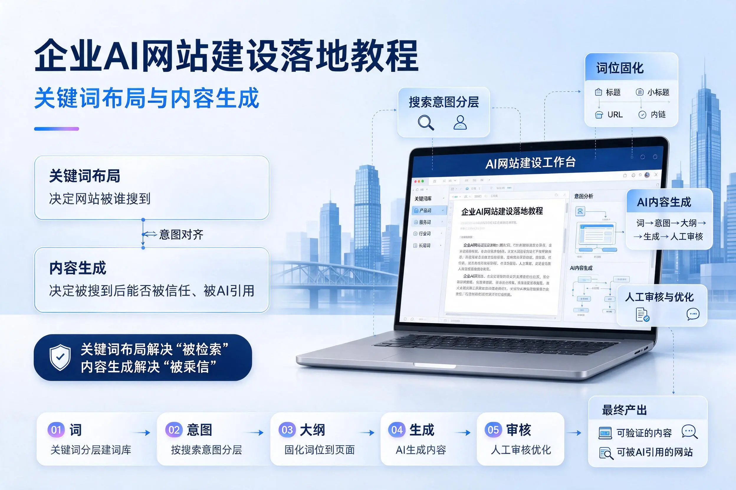 南京企业AI网站建设落地教程:关键词布局与内容生成